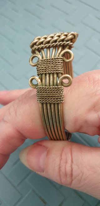 Bracciale rigido vintage ottone