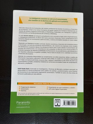 Gestión económica y financiera de la empresa.