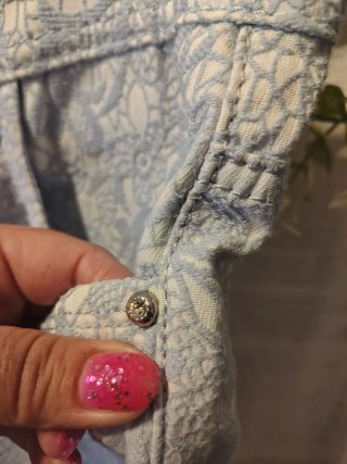 Pantalones de encaje azul claro Talla L