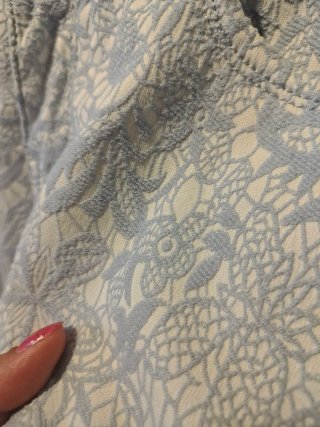Pantalones de encaje azul claro Talla L