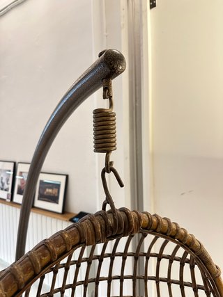 Silla Colgante Ratán y Metal