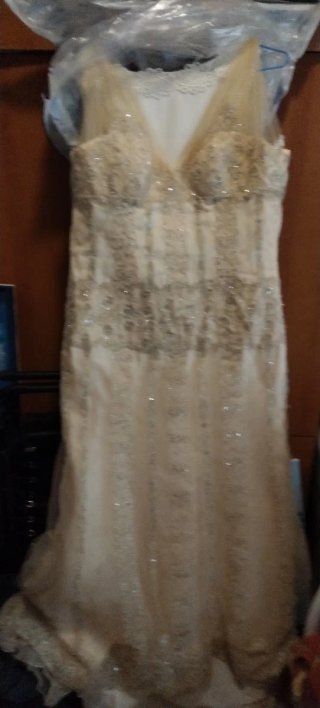 Traje de Novia Dorado y Blanco