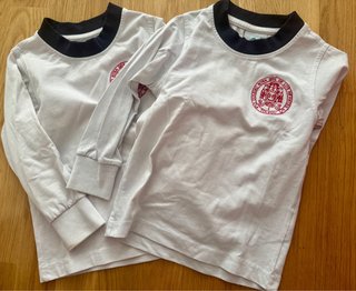 2 Camisetas Escolares Manga Larga infantes T-3