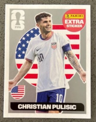 Sticker Extra Mundial 2026 Pulisic Serie Plata