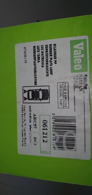 piloto nissan trade matricula valeo