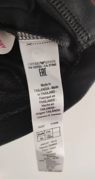 Camiseta Armani Jeans T XL Negra