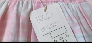 Vestido infantil talla 18 meses con etiqueta