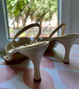 Zapatos de Novia Natural Nacarados Beige