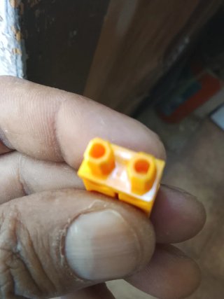 Muñeco Lego Obrero Amarillo y Azul