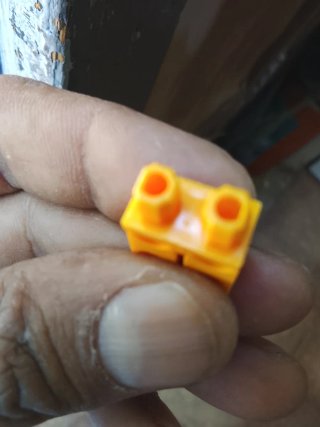 Muñeco Lego Obrero Amarillo y Azul