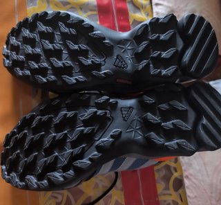 Zapatillas senderismo Adidas Terrex azul/naranja