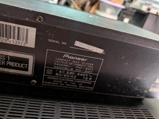 Pioneer PD-207 Compact Disc Player CD-Player HiFi