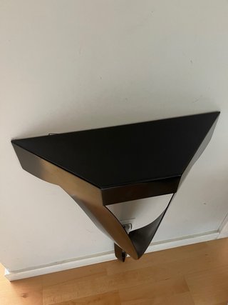 Mesa recibidor metálica negra