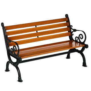 Panchina da Giardino 2 Posti in Alluminio e Legno