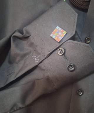Camisa  Negra  entallada Hombre Talla M.