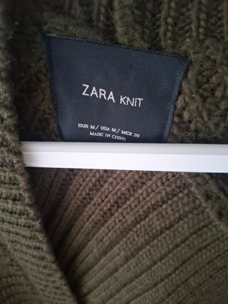 Chaqueta punto Zara verde talla única