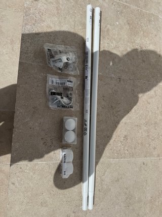 Conjunto barras cortina IKEA blanco