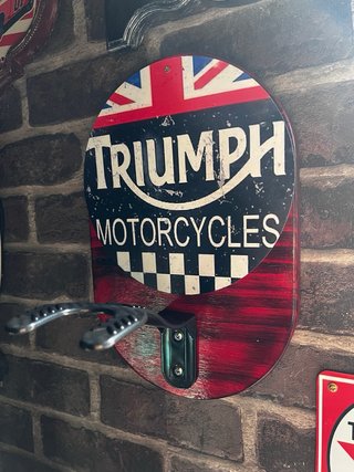 Colgador moto Triumph Union Jack