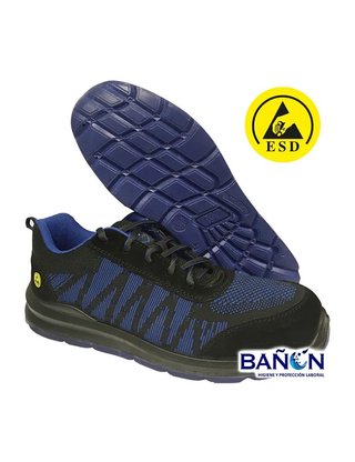 Zapatilla Seguridad ESD INDRA BLUE S3S