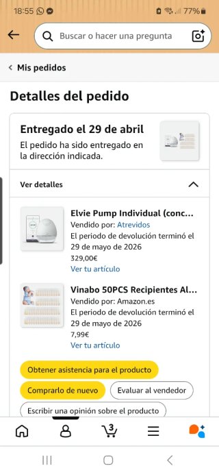 Sacaleches Elvie pump