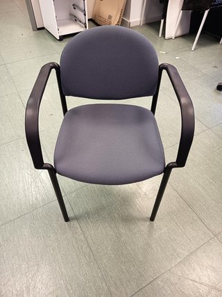 Sillas de oficina tapizadas azul/gris