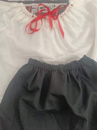 Traje de marenga blanco y negro,