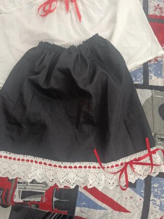 Traje de marenga blanco y negro,