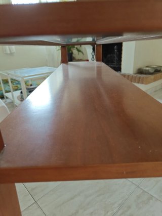 Mueble recibidor madera y cristal