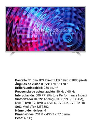 Televisor Philips 32PFS5823 LED