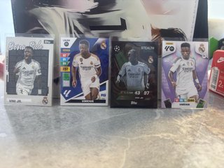 Lote 4 Cartas Fútbol Vini Jr. Real Madrid