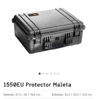 Maleta PELICASE 1550 negra usada UNA vez
