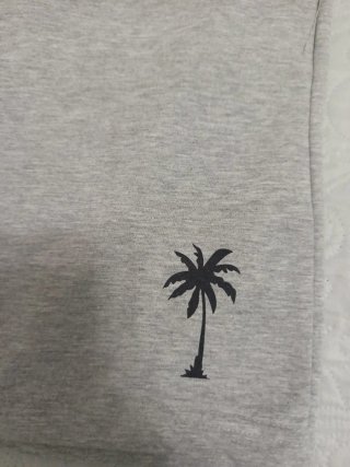 Bermudas niño grises palmera