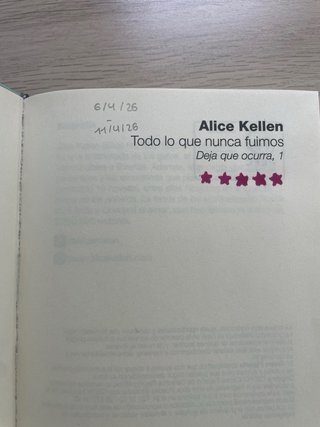 Todo lo que nunca fuimos (Deja que ocurra, 1): ...