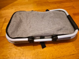 Cesta Térmica Plegable Gris para camper, picnic...