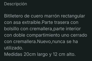 Billetera de cuero con grabado