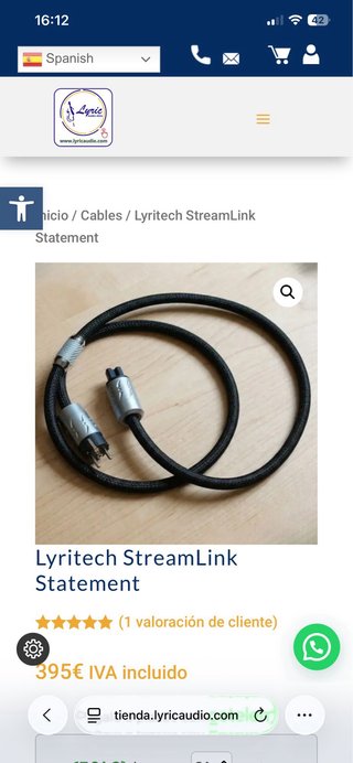 Cable de Audio Lyritech HIGH-END