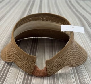 Visiera Max Mara in rafia color cammello