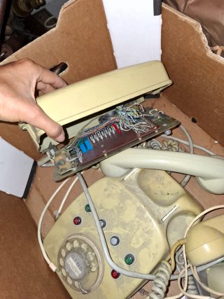Lote teléfonos antiguos beige