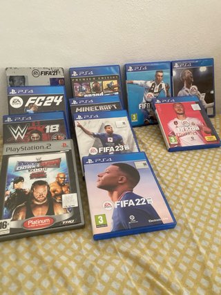 fifas 18-24 etc  + 1 Juego PS2 leo ofertas