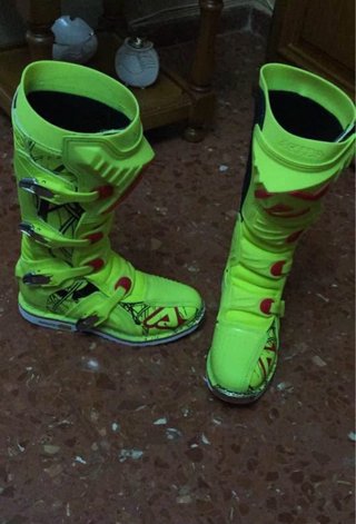 Botas Motocross Acerbis Amarillas y Rojas
