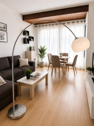 Lámpara de pie arco moderna. NO SE HACEN ENVÍOS