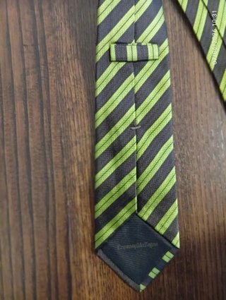 Cravatta Ermenegildo Zegna righe nere verdi
