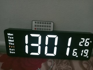 Reloj Digital Pared Negro