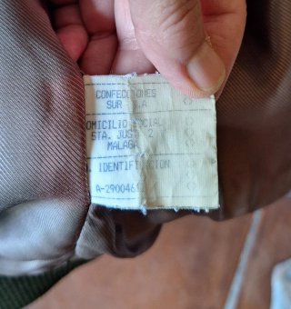 Chaqueta de piel marrón y verde