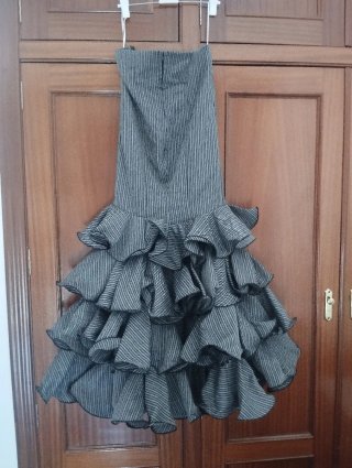 Falda flamenca/rociera mil rayas hecha a mano