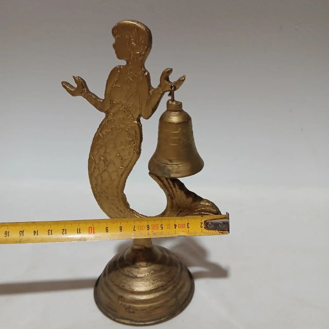 Campana Sirena Latón Macizo Escritorio