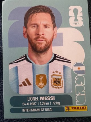 Cromo Leo Messi Panini Mundial 2026
