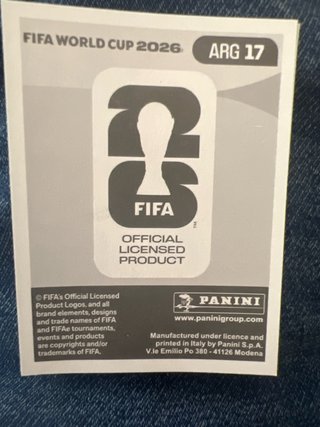 Cromo Leo Messi Panini Mundial 2026