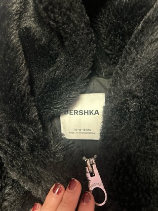 Bershka Chaquetón Pelo Negro