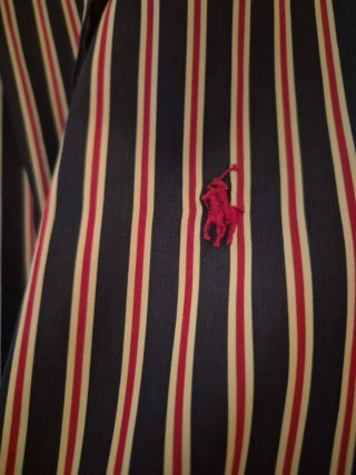 Camisa Polo Ralph Lauren Rayas Azul/Rojo